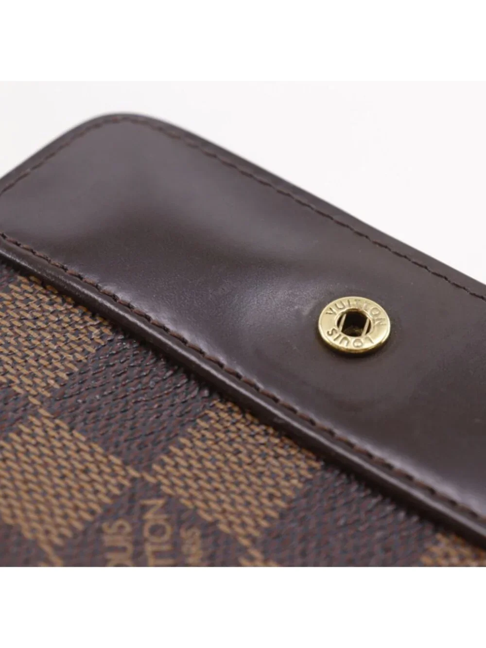 Louis Vuitton Compact Zip Damier Canvas Brown Bifold Wallet